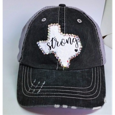 Texas STRONG s Baseball Cap Hat with Swarvoski Mom Gift TX Clothing Houston  eb-53294661